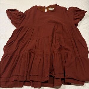 Listicle Women's Dress in Rust Red